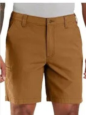 Carhartt Men's Rugged Flex Relaxed Fit Tan colored Canvas Work Short 40 NWOT